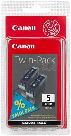Canon PGI-5BK Twin Pack cartucho de tinta 2 pieza(s) Original Negro