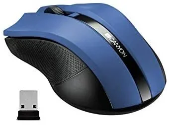 CANYON Ratón óptico inalámbrico 2,4 GHz con 4 Botones, dpi 800/1200/1600,122 * 69 * 40 mm (Blue)