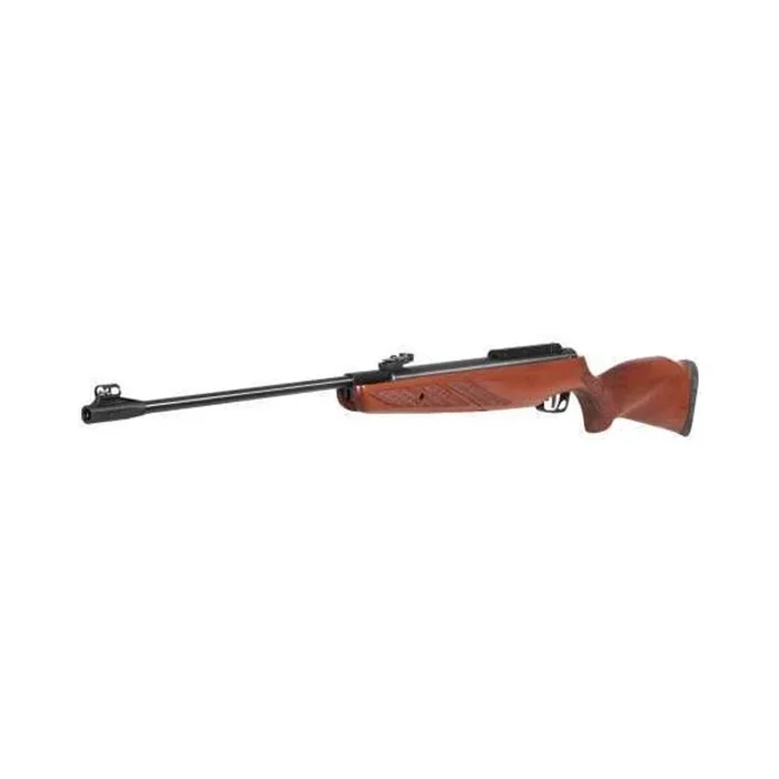 Carabina de Aire Comprimido Gamo Grizzly, con culata de madera, rail RRR, alza y punto de mira en fibra óptica, calibre 5,5 mm, 220 m/s, 6110061155N