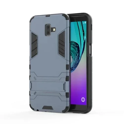 Carcasa PC + TPU Galaxy J6 + con Soporte a Prueba de Golpes (Azul Marino)