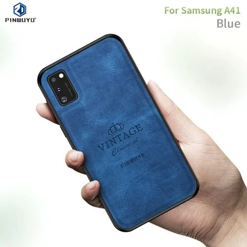 Carcasa Protectora Para Galaxy A41 Pinwuyo Zun Series PC + TPU + Skin Impermeable Anticaída (Azul)