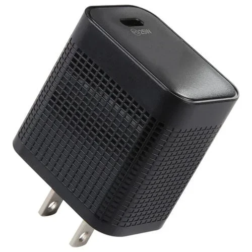Cargador de viaje Lz-106Pd 25W USB-C Type-C con patrón a cuadros (Negro)