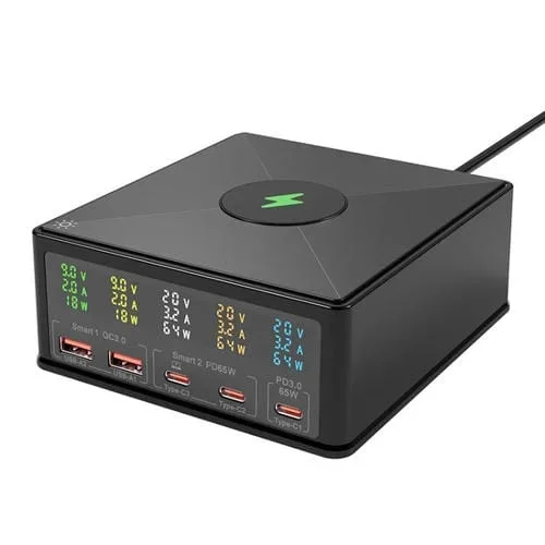 Cargador Múltiples Puertos 868H 6 En 1 160W 3 Pd Tipo-C 2 Usb Qc3.0 (Enchufe Au)
