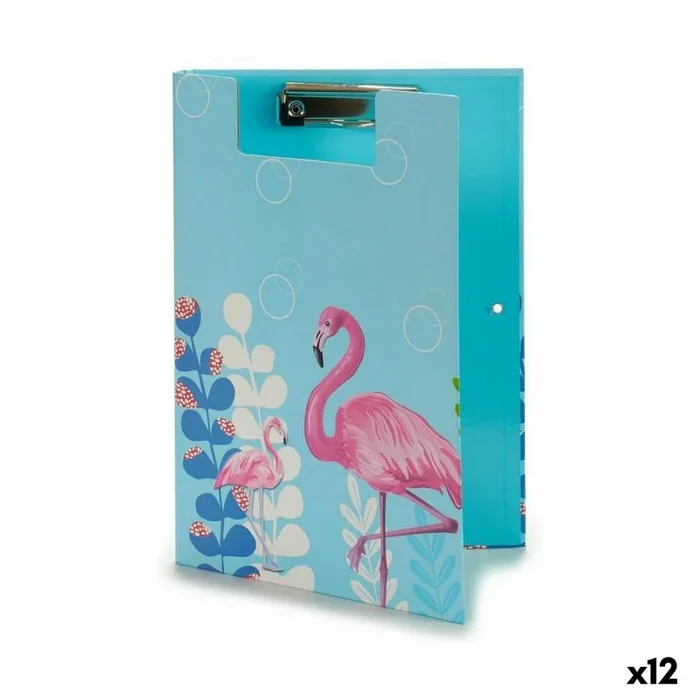 Carpeta a4 flamenco rosa pinza (12 unidades)