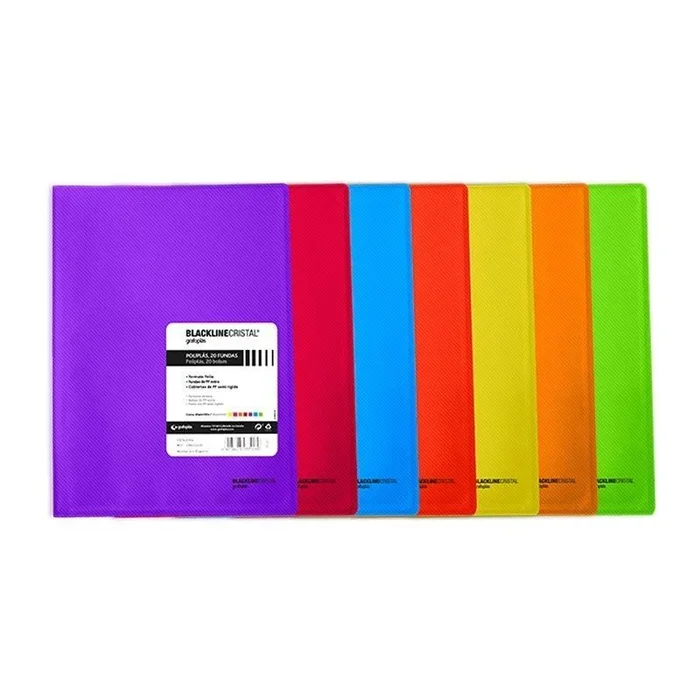 Carpeta con 40 fundas grafoplás 01441835/ folio/ morado