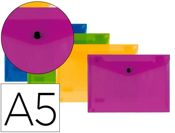 Carpeta liderpapel dossier broche polipropileno din a5 pack de 4 colores surtidos