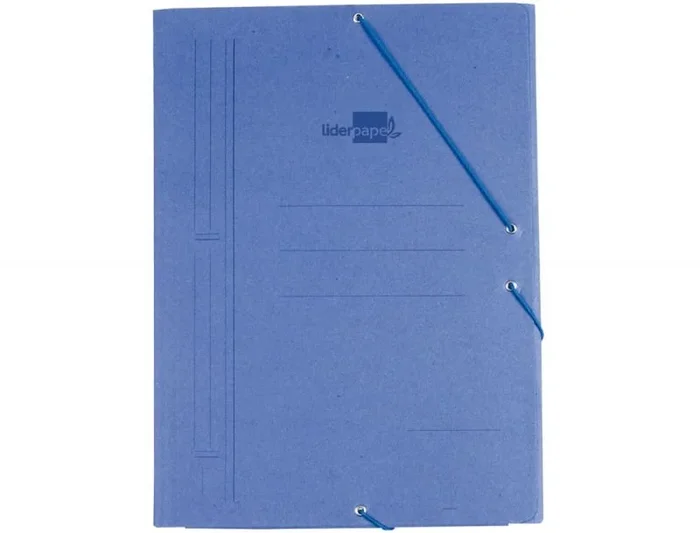 Carpeta liderpapel gomas a3 3 solapas carton prespan azul