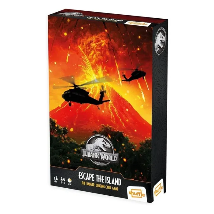 Cartamundi Jurassic World Escape The Island – Juego de Cartas para 2-4 Jugadores, Gran Regalo para niños a Partir de 6 años