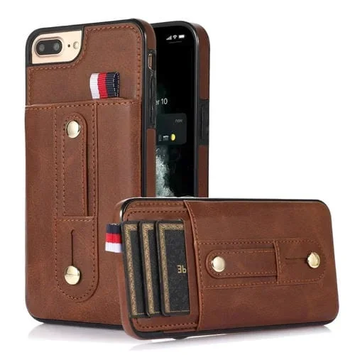 Case de Teléfonos Cuero Billetera Pulsera para iPhone 7 Plus / 8 Plus (Marrón)