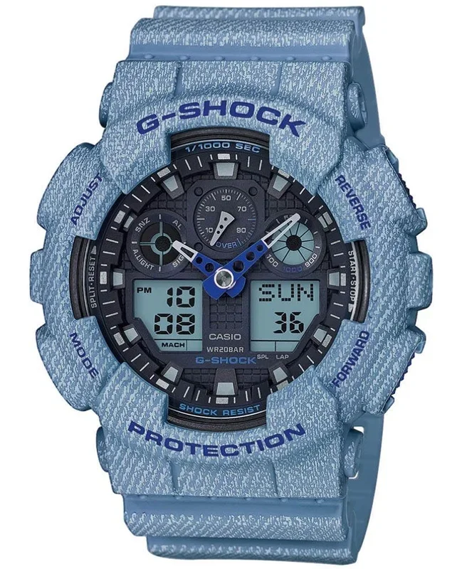Casio Reloj Multiesfera para Hombre de Cuarzo con Correa en Resina GA-100DE-2AER
