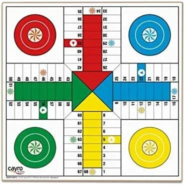 Cayro – Tablero Parchís – De Madera – para 4 a 6 Jugadores – Medidas 40 x 40 Cm – Duradero y Fácil de Transportar – Ideal para Toda La Familia – Diversión Garantizada