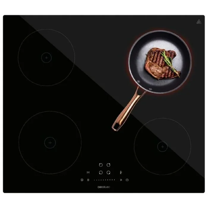 Cecotec Placa de Inducción Placa Bolero Squad I 4200 Potencia Máx. 7200 W, Inducción de 4 Fuegos, 9 Niveles, Temporizador, Touch Slider Control, Boqueo de Seguridad y Encendido Rápido