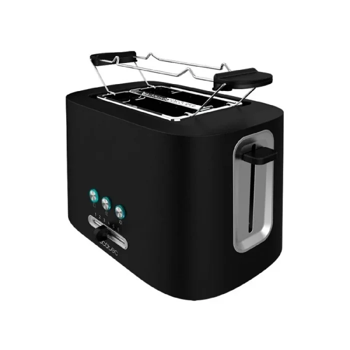 Cecotec Tostadora Vertical Toast&Taste 9000 Double. 980 W, 2 Ranuras cortas extraanchas, 3 Funciones preconfiguradas, Diseño en plástico con acabados en acero inox, Incluye Varillas superiores