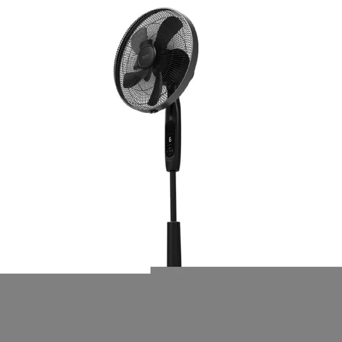 Cecotec Ventilador de Pie con Mando a Distancia y Temporizador EnergySilence 1020 ExtremeConnected. 60 W, 10 Aspas, 6 Velocidades, Motor de Cobre, Altura ajustable 115 o 135 cm, Negro