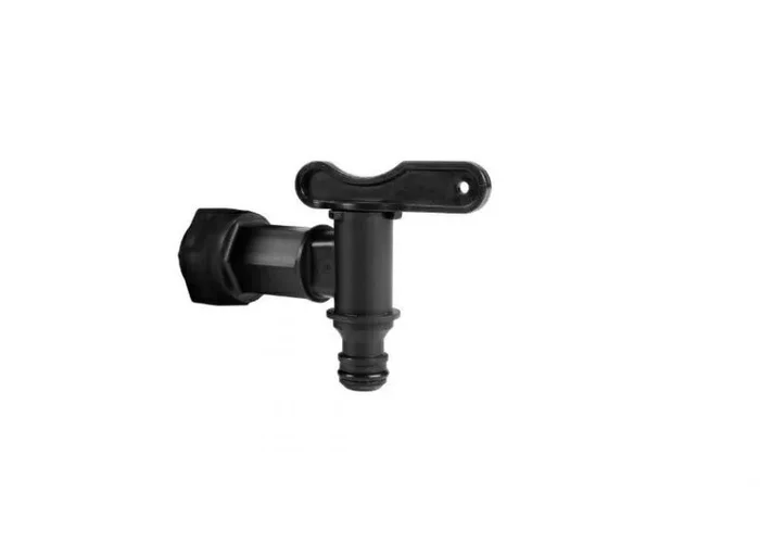 Cellfast 52-556 Conector con válvula para tanques de agua de lluvia, con rosca exterior de 3/4″ (19 mm)