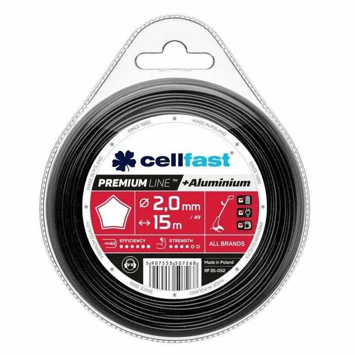 Cellfast Hilo Para Desbrozadoras Hilo Desbrozadora Premium Estrella 2,4 mm 90 m