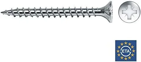 Celo 9525Vlox – Tornillo para Madera Velox Rosca Completa Cabeza Avellanada Impronta Pz Diámetro 5X25 Mm, Cincado, 500 Unidades