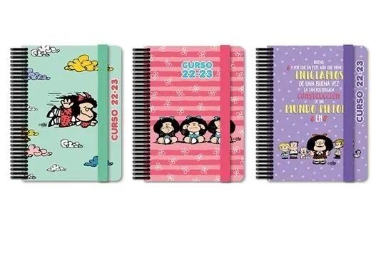 Centauro expositor 12 agendas escolares diseño mafalda diseños surtidos curso 2022-2033