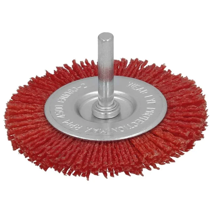 Cepillo nylon disco ø100 mm. 1/4″. lijar y pulir madera, metal, acero inoxidable, cepillo taladro, cepillo pulir, cepillo lijar
