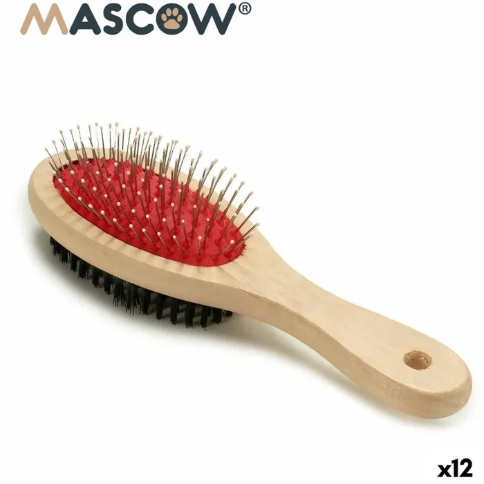 Cepillo para Perros Mascow AR1807082 Marrón Negro Rojo 7 x 22,5 x 5 cm (12 Unidades) – Marca: Mascow – EAN: 4899888773085