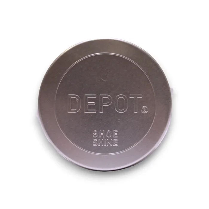 Cera para zapatos Depot / Envase aluminio plateado / Fórmula nutritiva y protectora, acabado brillante y duradero, ideal para cuidar y mantener el calzado