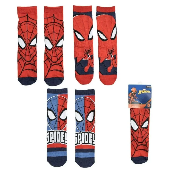 CERDÁ LIFE’S LITTLE MOMENTES | Pack 3 Calcetines Spiderman Talla 23/26 Cómodos y Suaves – Pack Calcetines 3 Piezas Spiderman con Estilo Único y Licencia Oficial