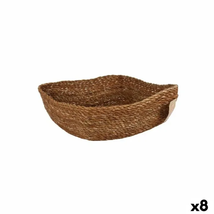 Cesta multiusos privilege mimbre cuadrado 27 x 27 x 9 cm (8 unidades)