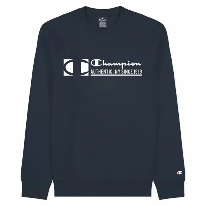 Champion Graphic Shop Authentic-Fall Fleece Crewneck Sudadera Deporte Mujer, Azul (Marino), S para Hombre