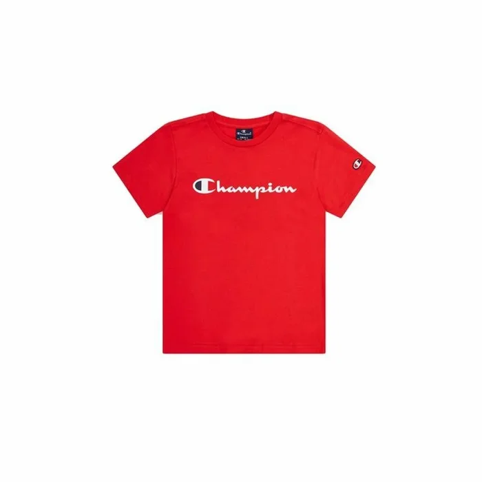 Champion Legacy Icons B-S/S Crewneck Camiseta, Rojo, 13-14 Años para Niños