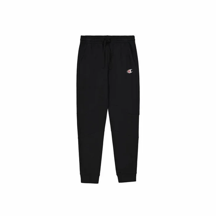 Champion Legacy Modern Sport (220365) -Poly-Cotton Rain Interlock Rib Cuff Pantalones Deportivos, Negro (KK001), L para Hombre