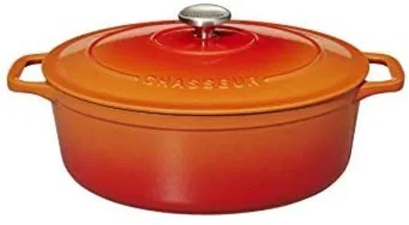 Chasseur – Fuente ovalada de hierro fundido de 33 cm – 7,1 L – Naranja 4733