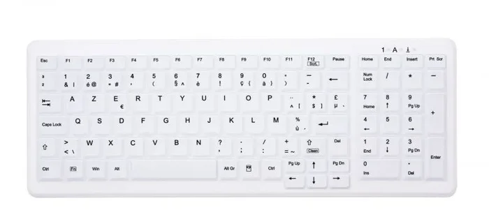 CHERRY AK-C7000 teclado RF inalámbrica + USB AZERTY Belga Blanco