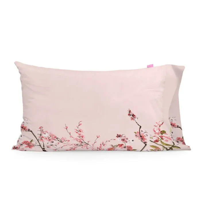 Chinoiserie Rose Funda Almohada Multicolor, 50×75 cm (x2) (Cama 150/160), 100% Algodón, Calidad de 150