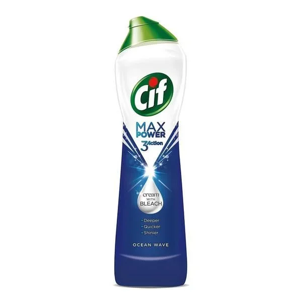 Cif max power oceanwave cream cleaner with bleach 385g