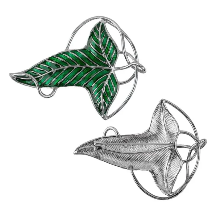 Cinereplicas El Señor de los Anillos – Broche Hoja de Lorien – 6.7 * 5cm – Licencia Oficial