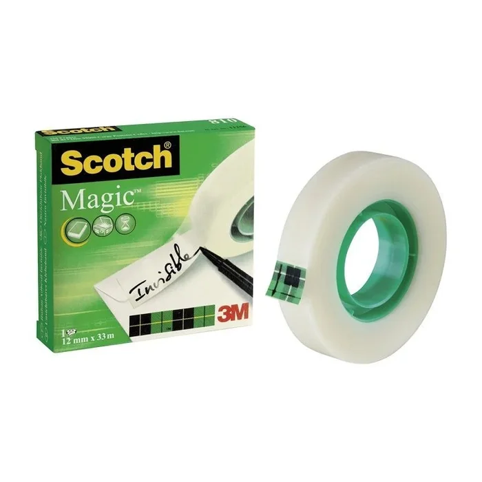 Cinta adhesiva transparente 3m invisible scotch magic/ 1.2cm x 33m