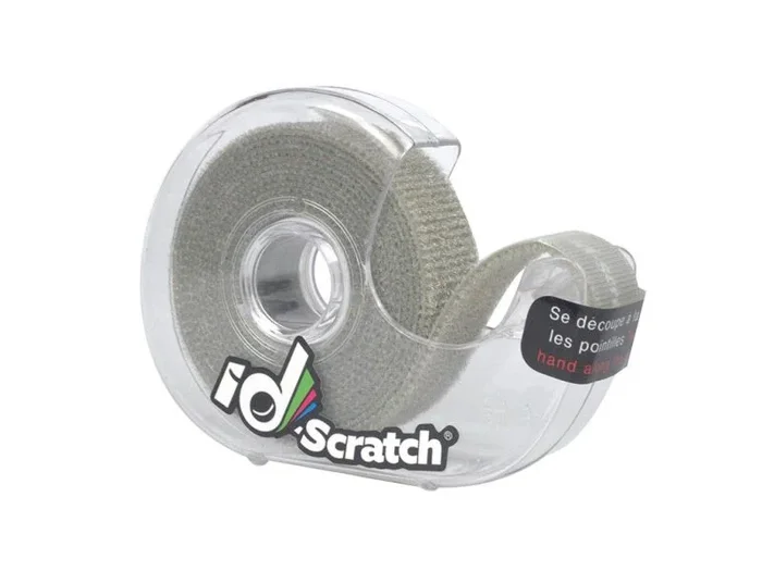 Cinta velcro – carrete 2m x 2cm – color gris