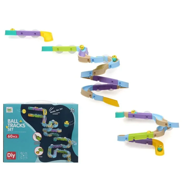 Circuito de construcción ball tracks set 60 piezas
