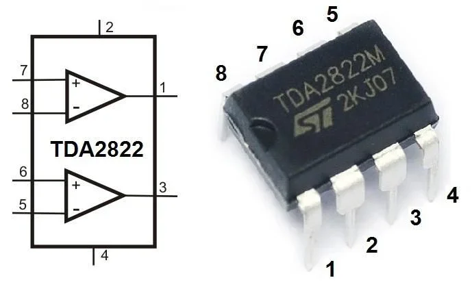 Circuito Integrado 8PINS Dual 8pin STM TDA2822M
