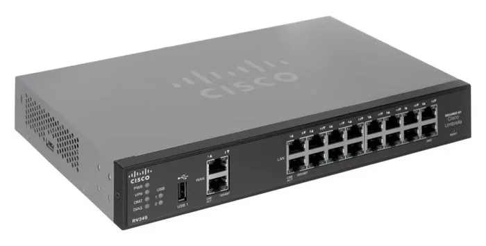 Cisco RV345 router Negro