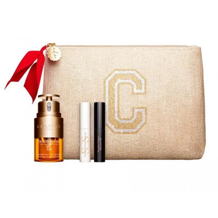 Clarins double serum serum de ojos 20ml + mascara 4d miniatura 1u + sos miniatura 1u