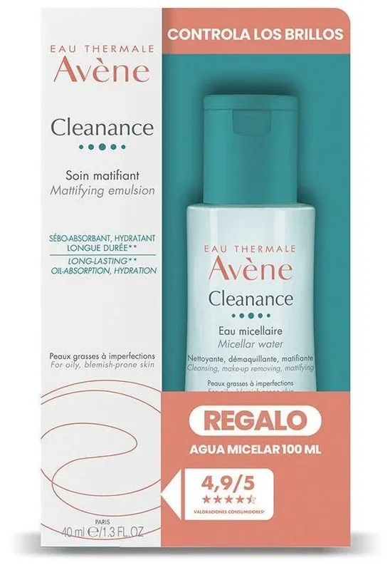 Cleanance mat seborregulador + gel limpiador lote 2 pz
