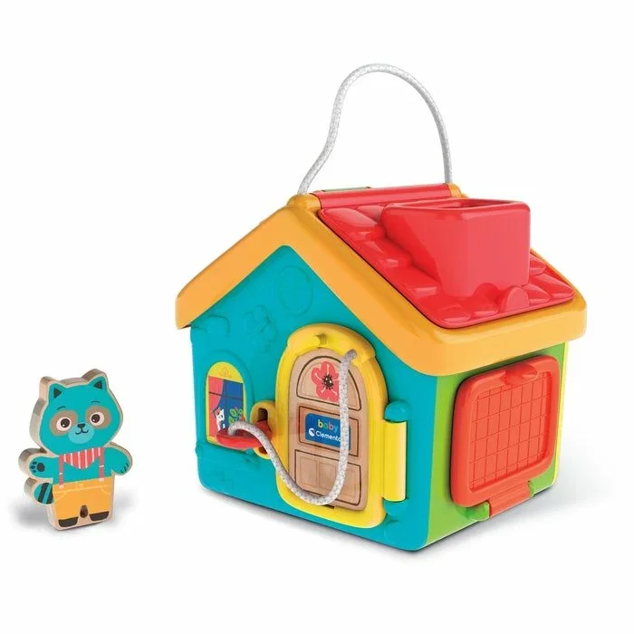Clementoni – 17857 – Montessori Baby – Casita De Actividades – Juego Infantil para Desarrollar La Psicomotricidad Fina Y Las Habilidades Manuales, Juego Montessori 1 Año, Juguete Bebé 18 Meses