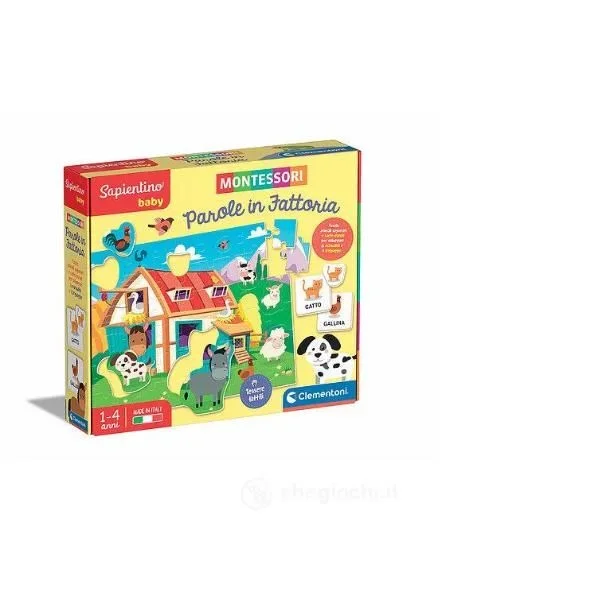 Clementoni – Juego Educativo de 1 año (versión en Italiano), Juegos Montessori, Fabricado en Italia, Multicolor, 16413