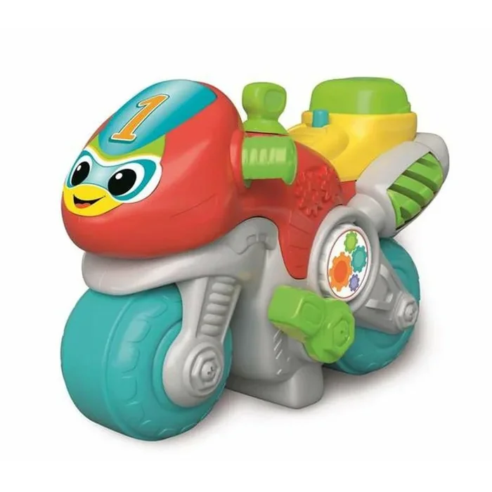Clementoni Marcial Moto Mundial Moto Bebé interactiva, con Botones Interactivos y Educativos para Aprender Letras y Números, a Partir de 10 Meses, Juguete en Español (61386)
