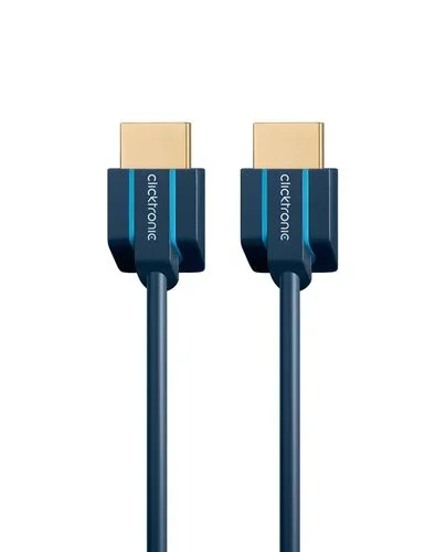 Clicktronic Cable certificado HDMI 2.0 Ultra alta velocidad/Ethernet HD / 4K 60Hz / Compatible con PlayStation/eARC/HDR dinámico/VRR / 3D Dolby visión/XBOX, HDTV, Home Cinema / 1.5M
