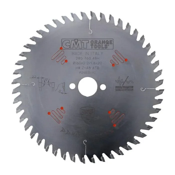 CMT ORANGE TOOLS 285.760.48H Hoja circular Chromme HW 160×2.2/1.6×20 Z48 5ATB