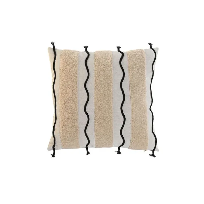 Cojín home esprit beige boho 45 x 5 x 45 cm