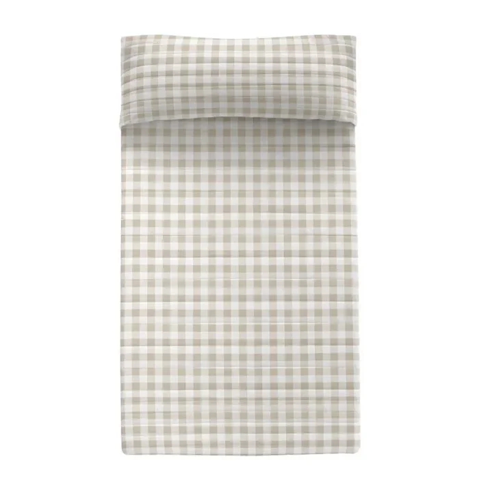 Colcha happyfriday basic vichy beige 180 x 260 cm