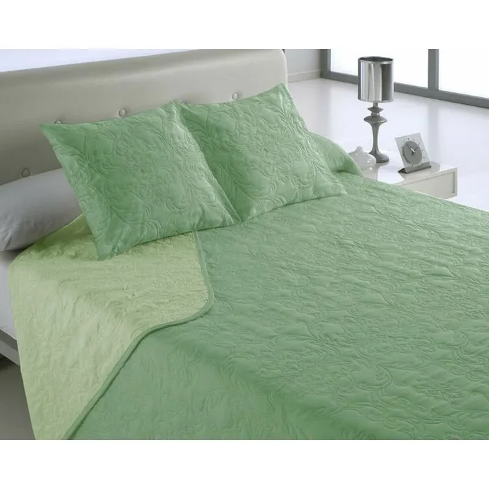 Colcha hosteline vegas verde cama de 90 (2 piezas)